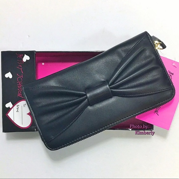Betsey Johnson Handbags - Betsey Johnson Large Black Bow Wallet NWT